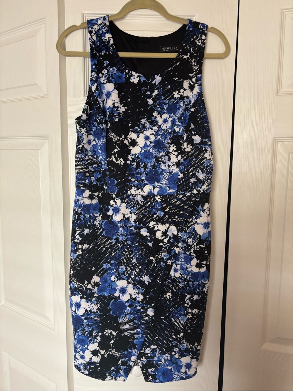 Guess Blue and White Floral Sheath Dress